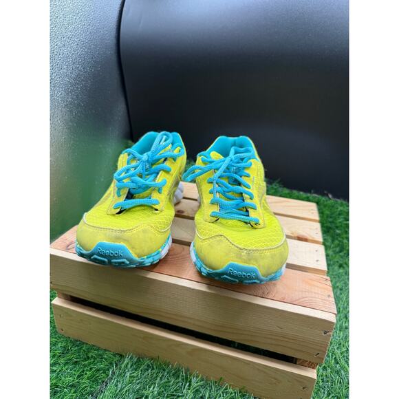 Reebok SmoothFlex Running Shoes - Neon Green/Blue- Size 6.5W - Picture 9 of 11